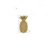 9" Gold Cast Iron Pineapple Hand Painted Sculpture - Homeroots - Flyclothing LLC