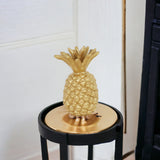 8" Gold Cast Iron Pineapple Hand Painted Sculpture - Homeroots - Flyclothing LLC