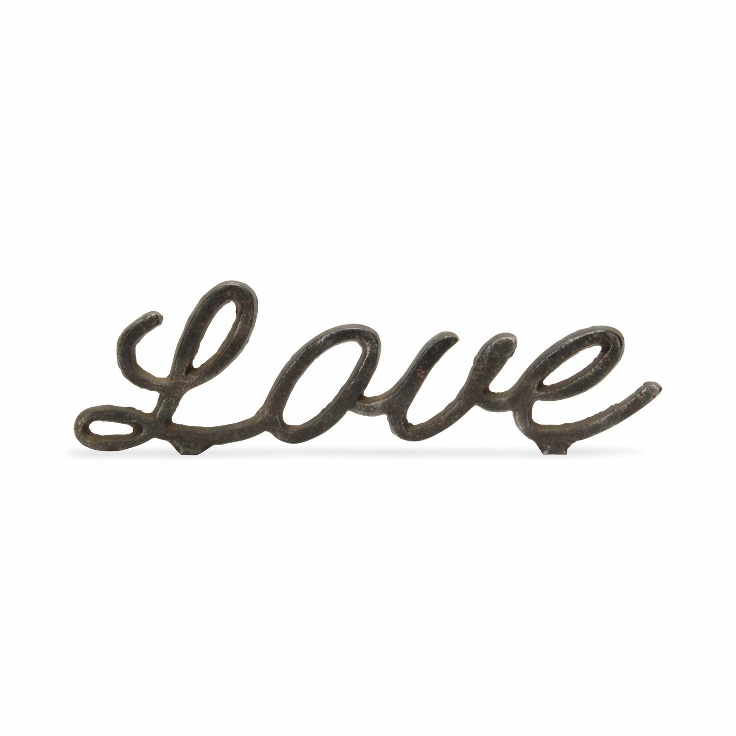 3" Black Cast Iron Love Hand Painted Sculpture - Homeroots - Flyclothing LLC