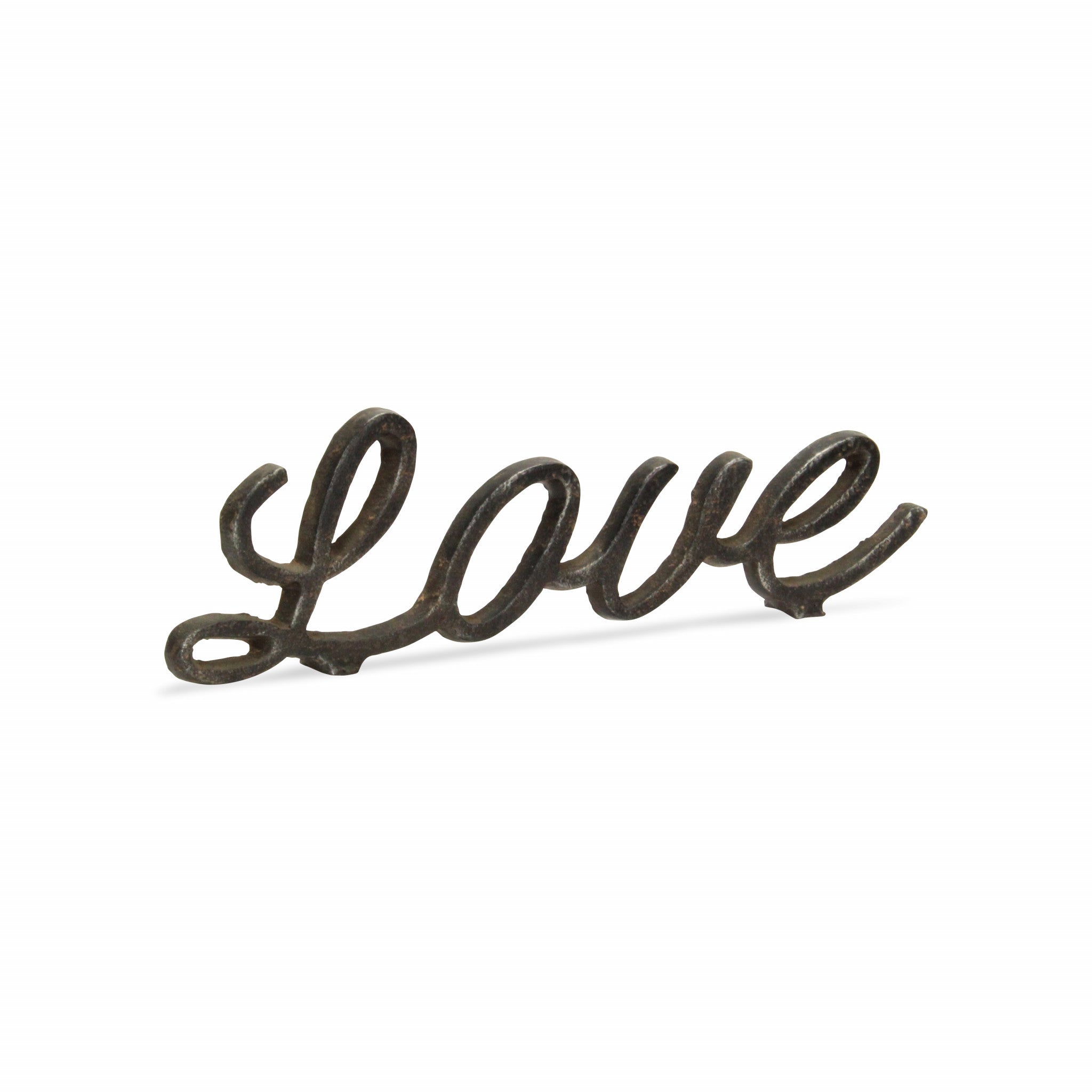 3" Black Cast Iron Love Hand Painted Sculpture - Homeroots - Flyclothing LLC