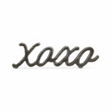 3" Black Cast Iron Hand Painted XOXO Sentiment Tabletop Sculpture - Homeroots - Flyclothing LLC