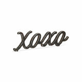 3" Black Cast Iron Hand Painted XOXO Sentiment Tabletop Sculpture - Homeroots - Flyclothing LLC