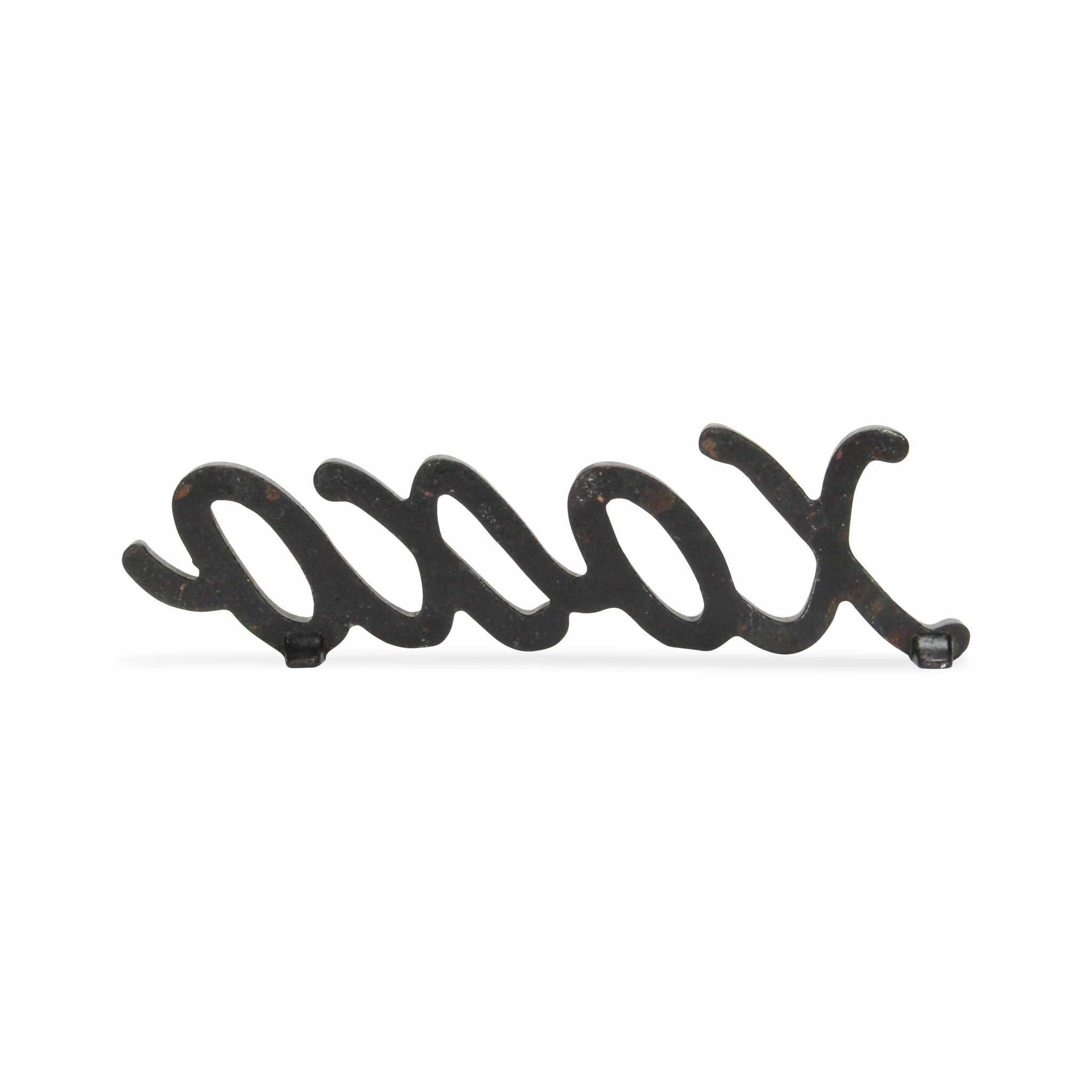 3" Black Cast Iron Hand Painted XOXO Sentiment Tabletop Sculpture - Homeroots - Flyclothing LLC