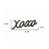 3" Black Cast Iron Hand Painted XOXO Sentiment Tabletop Sculpture - Homeroots - Flyclothing LLC