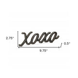 3" Black Cast Iron Hand Painted XOXO Sentiment Tabletop Sculpture - Homeroots