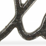 3" Black Cast Iron Hand Painted XOXO Sentiment Tabletop Sculpture - Homeroots - Flyclothing LLC