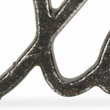 3" Black Cast Iron Hand Painted XOXO Sentiment Tabletop Sculpture