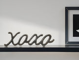 3" Black Cast Iron Hand Painted XOXO Sentiment Tabletop Sculpture - Homeroots - Flyclothing LLC