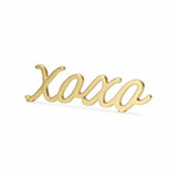 3" Gold Cast Iron Hand Painted XOXO Sentiment Tabletop Sculpture - Homeroots - Flyclothing LLC