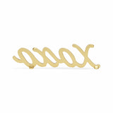 3" Gold Cast Iron Hand Painted XOXO Sentiment Tabletop Sculpture