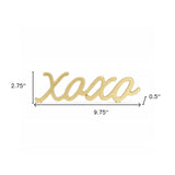 3" Gold Cast Iron Hand Painted XOXO Sentiment Tabletop Sculpture - Homeroots - Flyclothing LLC