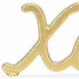3" Gold Cast Iron Hand Painted XOXO Sentiment Tabletop Sculpture - Homeroots - Flyclothing LLC
