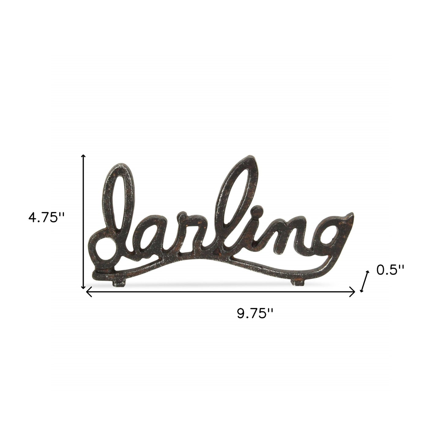 5" Black Cast Iron Hand Painted Darling Tabletop Sculpture - Homeroots - Flyclothing LLC