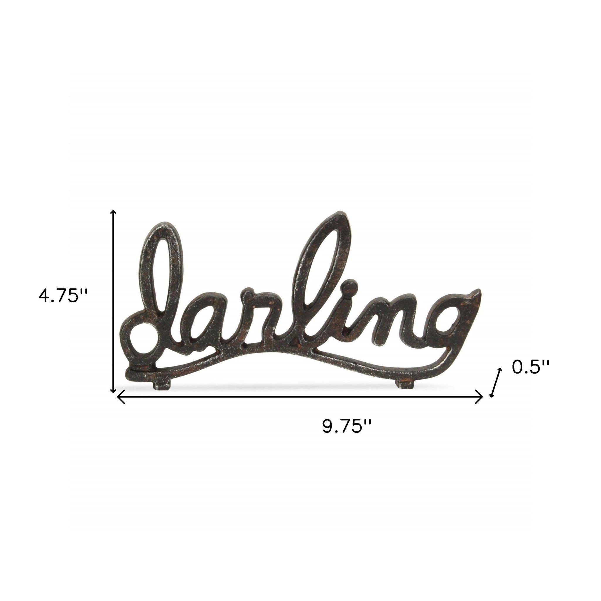 5" Black Cast Iron Hand Painted Darling Tabletop Sculpture - Homeroots - Flyclothing LLC