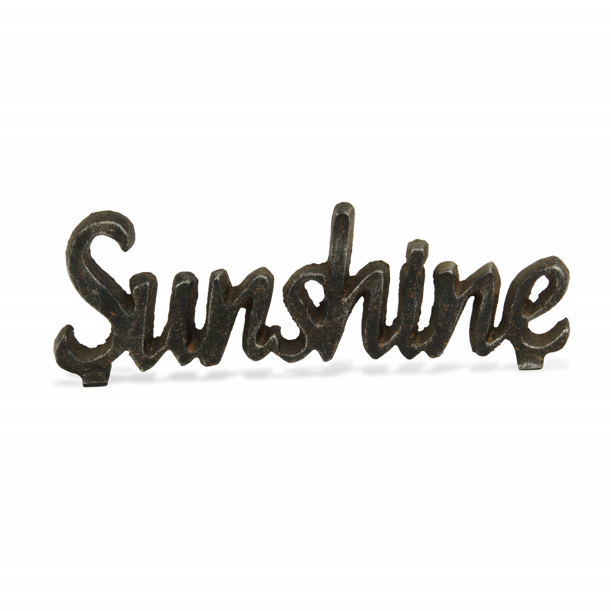 3" Black Cast Iron Hand Painted Sunshine Sculpture - Homeroots - Flyclothing LLC
