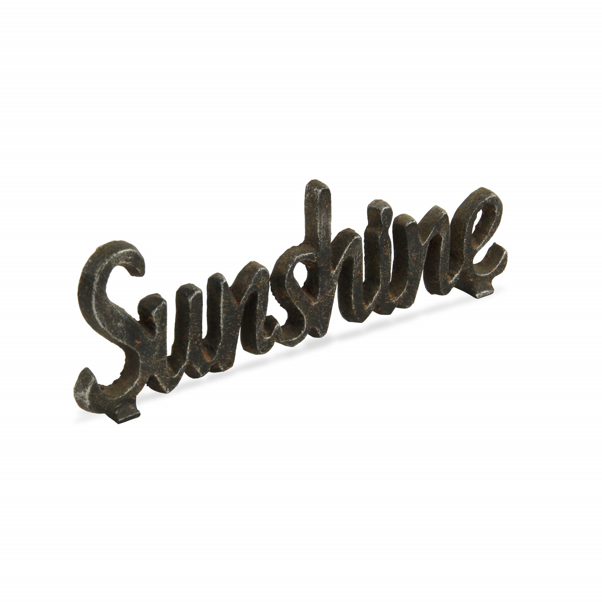 3" Black Cast Iron Hand Painted Sunshine Sculpture - Homeroots - Flyclothing LLC
