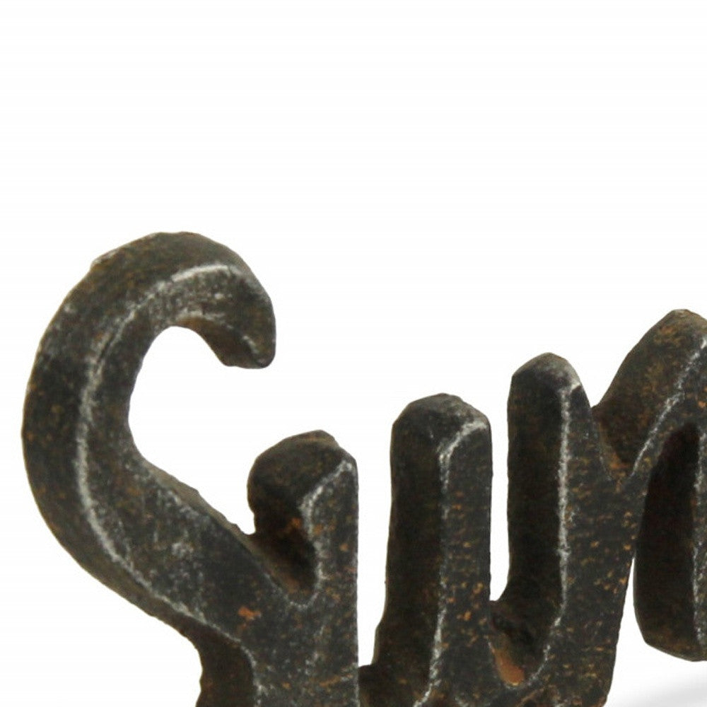 3" Black Cast Iron Hand Painted Sunshine Sculpture - Homeroots - Flyclothing LLC