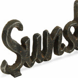 3" Black Cast Iron Hand Painted Sunshine Sculpture - Homeroots - Flyclothing LLC