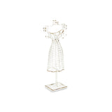 17" Silver Metal Dress Form Sculpture and Jewelry Holder