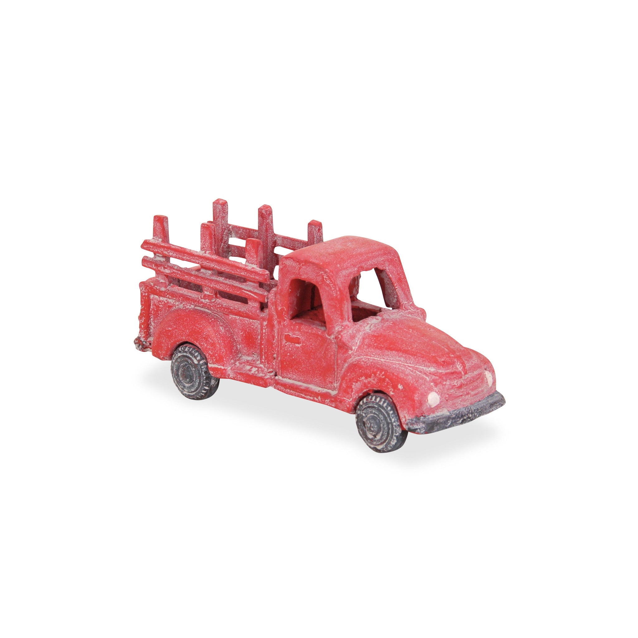 5" Red Metal Truck Hand Painted Decorative Truck - Homeroots - Flyclothing LLC
