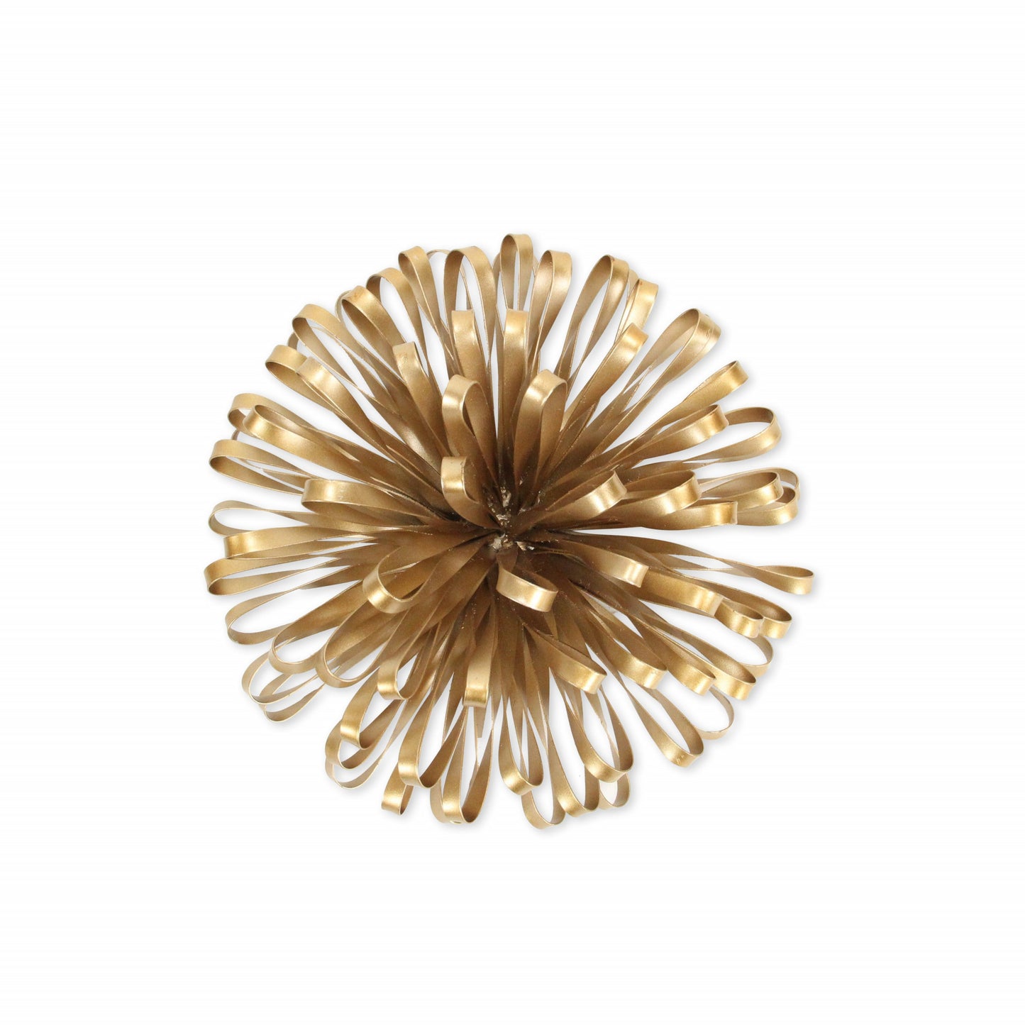 5" Gold Metal Abstract Hand Painted Sculpture - Homeroots - Flyclothing LLC