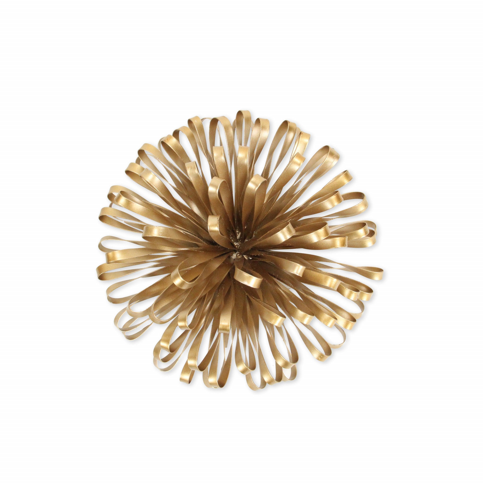5" Gold Metal Abstract Hand Painted Sculpture - Homeroots - Flyclothing LLC