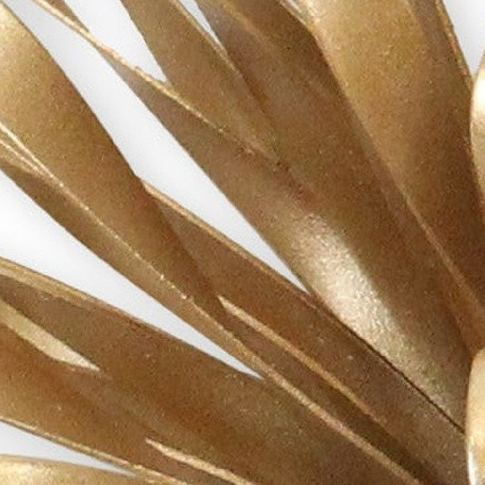 5" Gold Metal Abstract Hand Painted Sculpture - Homeroots - Flyclothing LLC