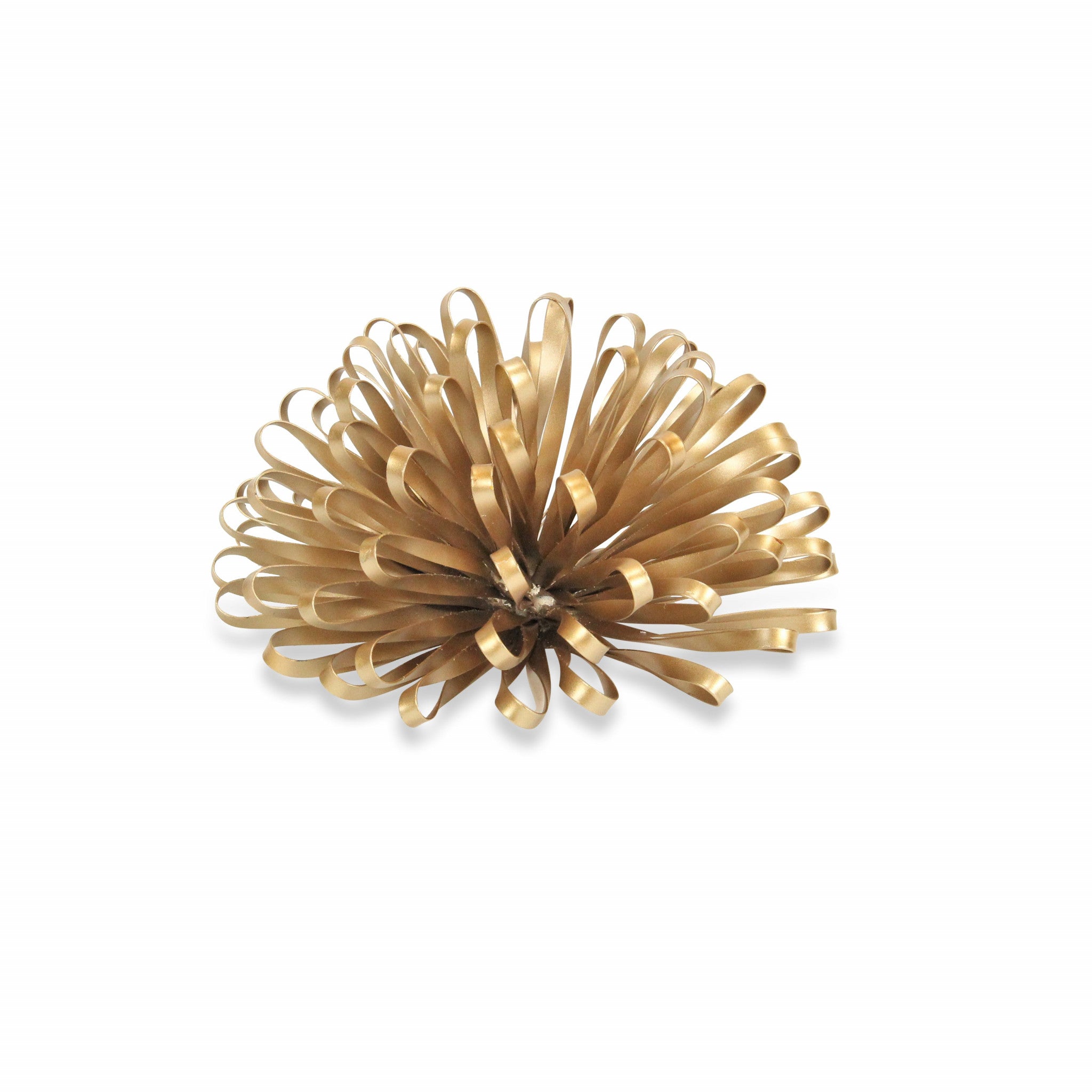 5" Gold Metal Abstract Hand Painted Sculpture - Homeroots - Flyclothing LLC