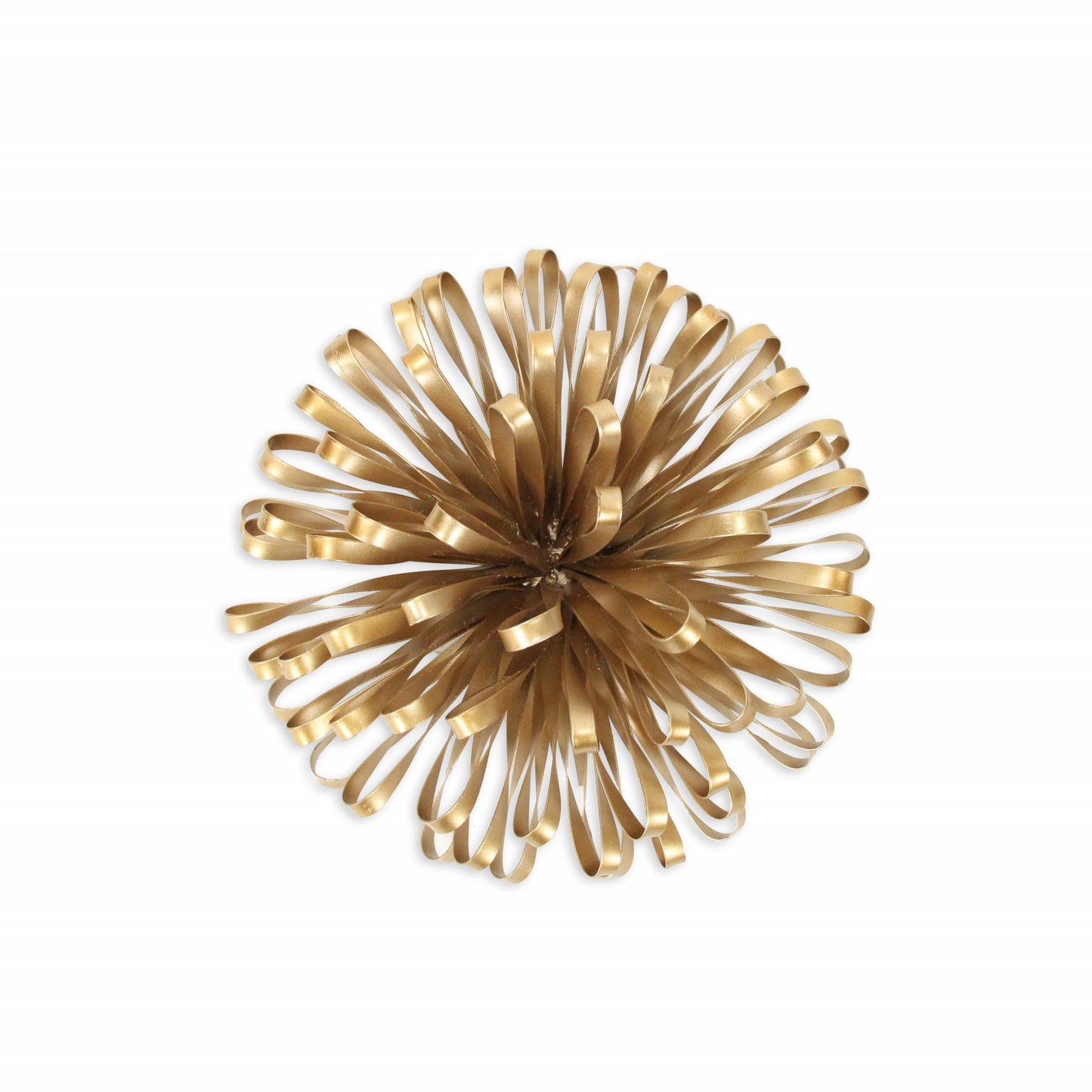 5" Gold Metal Abstract Hand Painted Sculpture - Homeroots - Flyclothing LLC