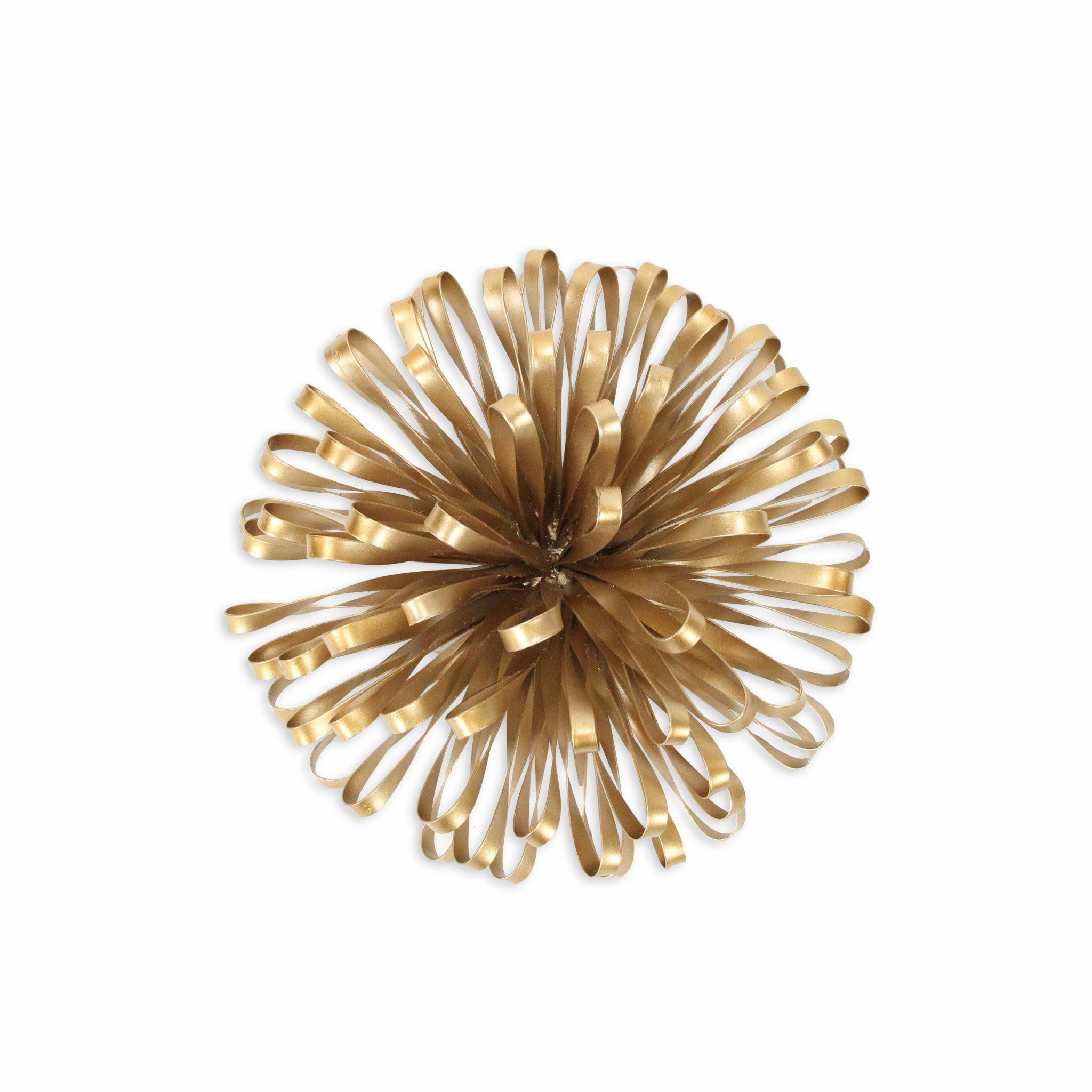 5" Gold Metal Abstract Hand Painted Sculpture - Homeroots - Flyclothing LLC