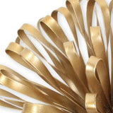 5" Gold Metal Abstract Hand Painted Sculpture - Homeroots - Flyclothing LLC