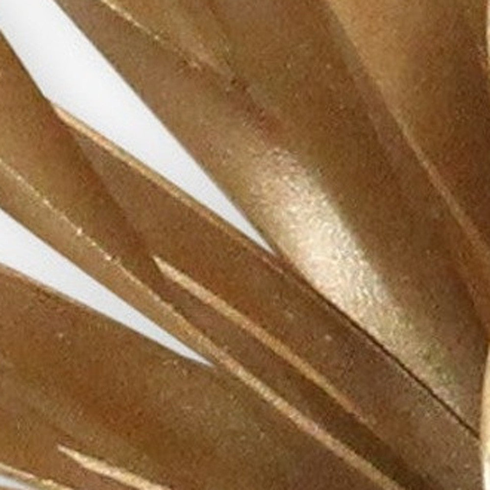 5" Gold Metal Abstract Hand Painted Sculpture - Homeroots