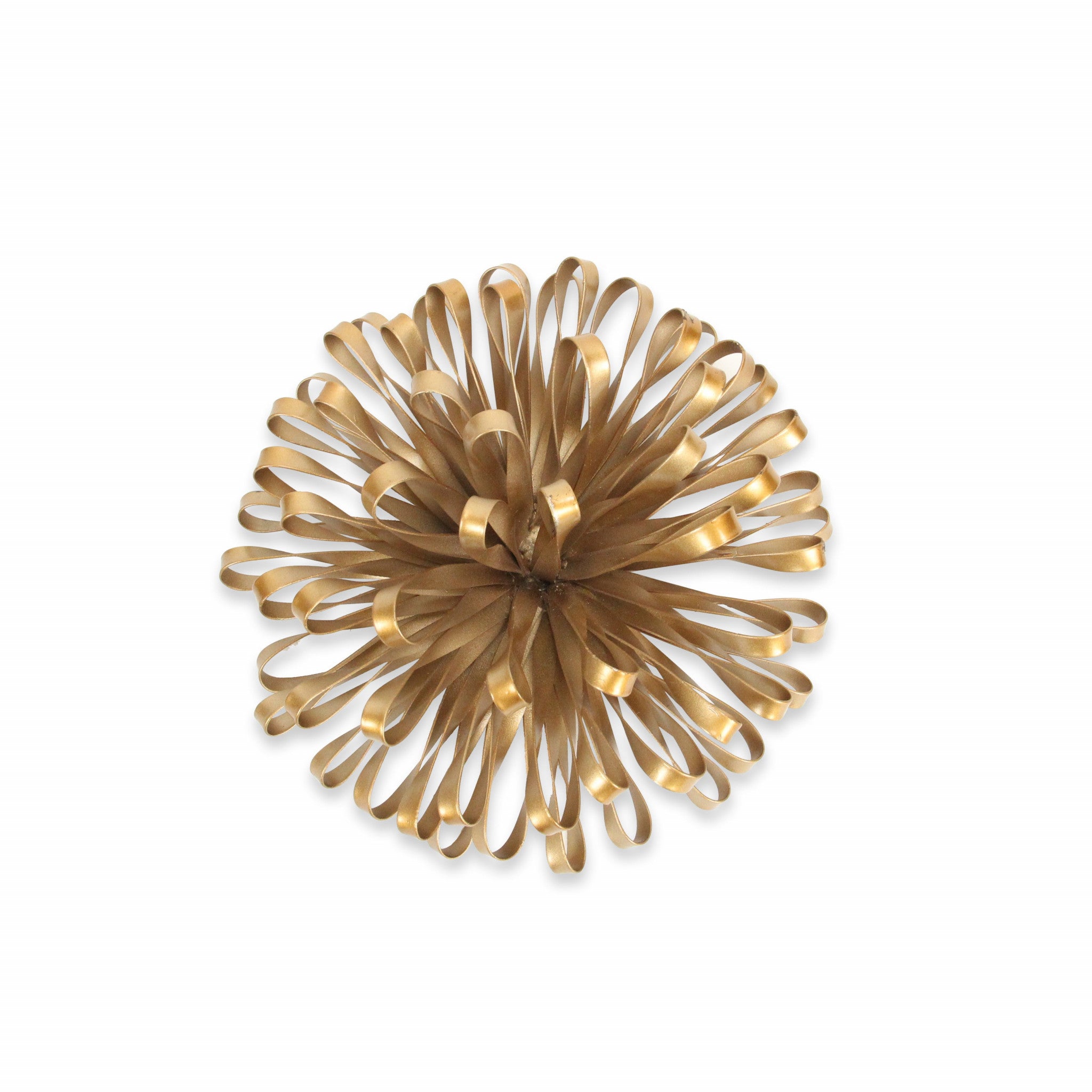 4" Gold Metal Abstract Bloom Painted Sculpture - Homeroots - Flyclothing LLC