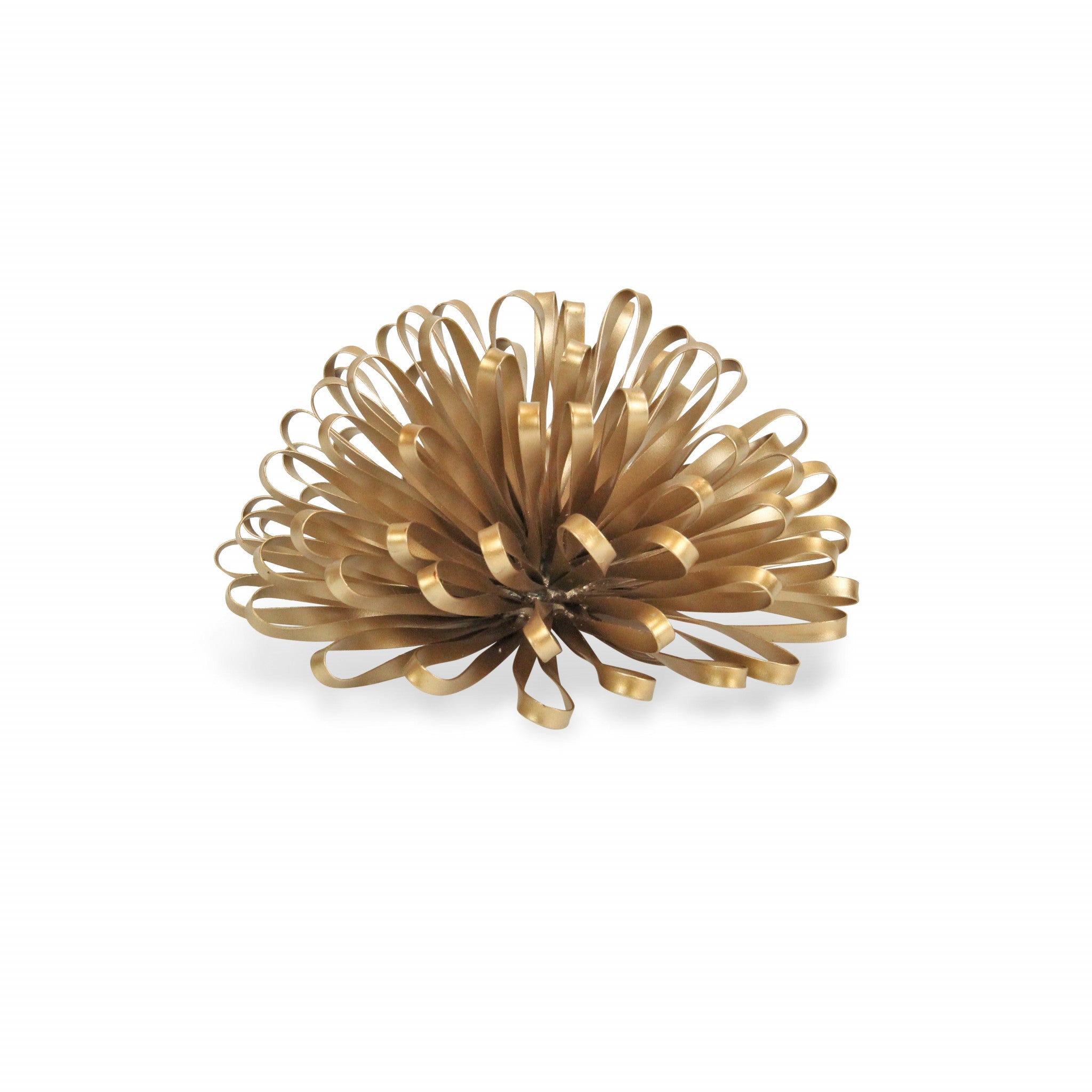 4" Gold Metal Abstract Bloom Painted Sculpture - Homeroots - Flyclothing LLC