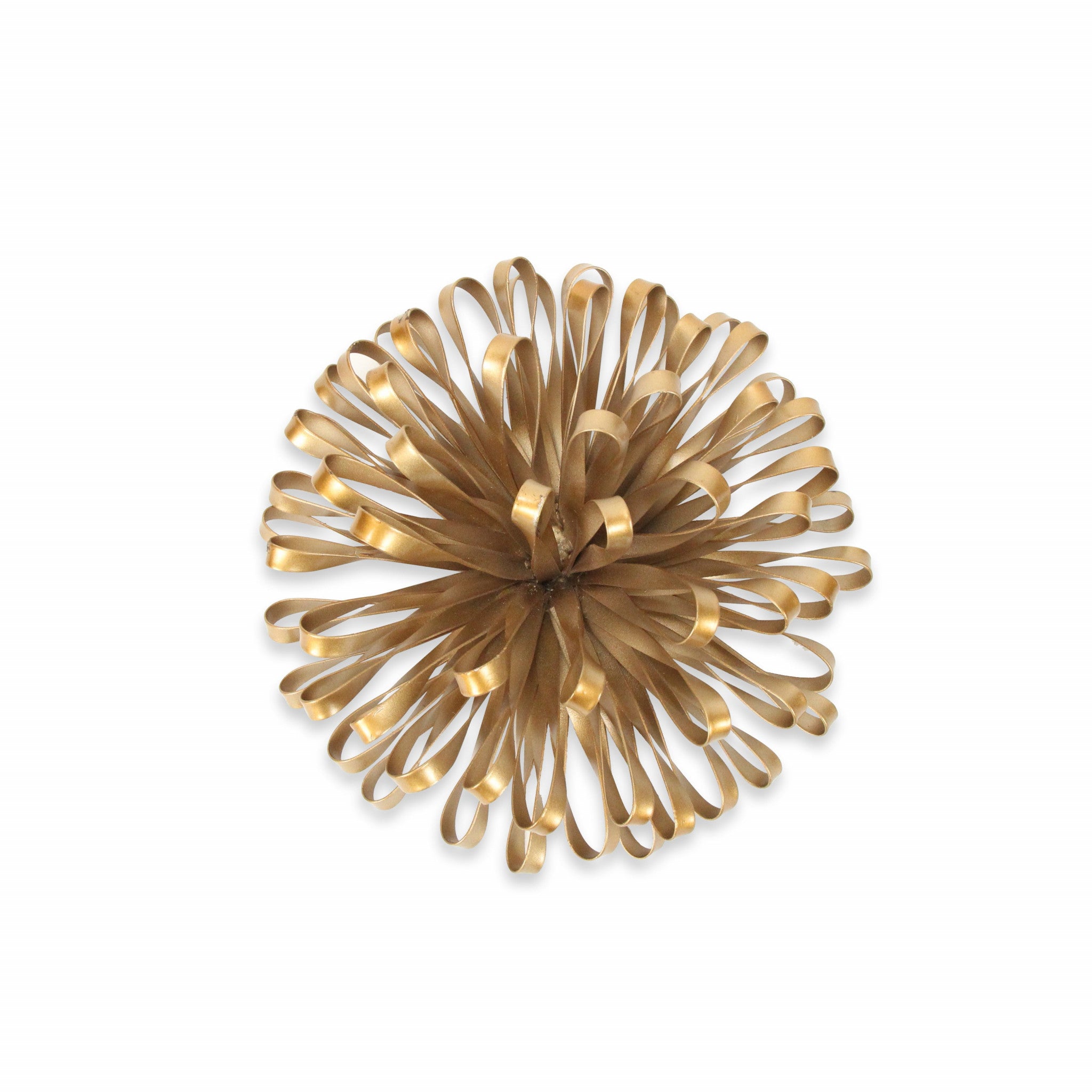 4" Gold Metal Abstract Bloom Painted Sculpture - Homeroots - Flyclothing LLC