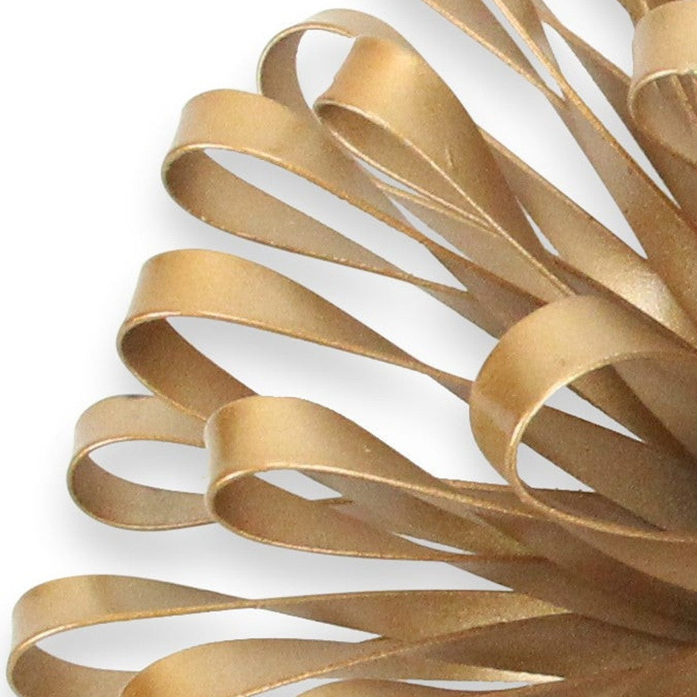4" Gold Metal Abstract Bloom Painted Sculpture - Homeroots - Flyclothing LLC