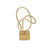 12" Gold Metal Hand Painted Sculpture - Homeroots