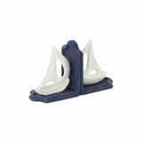 Set Of Two 5" Blue Cast Iron Boat Bookends - Homeroots - Flyclothing LLC