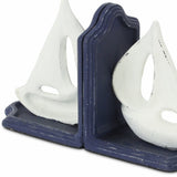 Set Of Two 5" Blue Cast Iron Boat Bookends - Homeroots - Flyclothing LLC