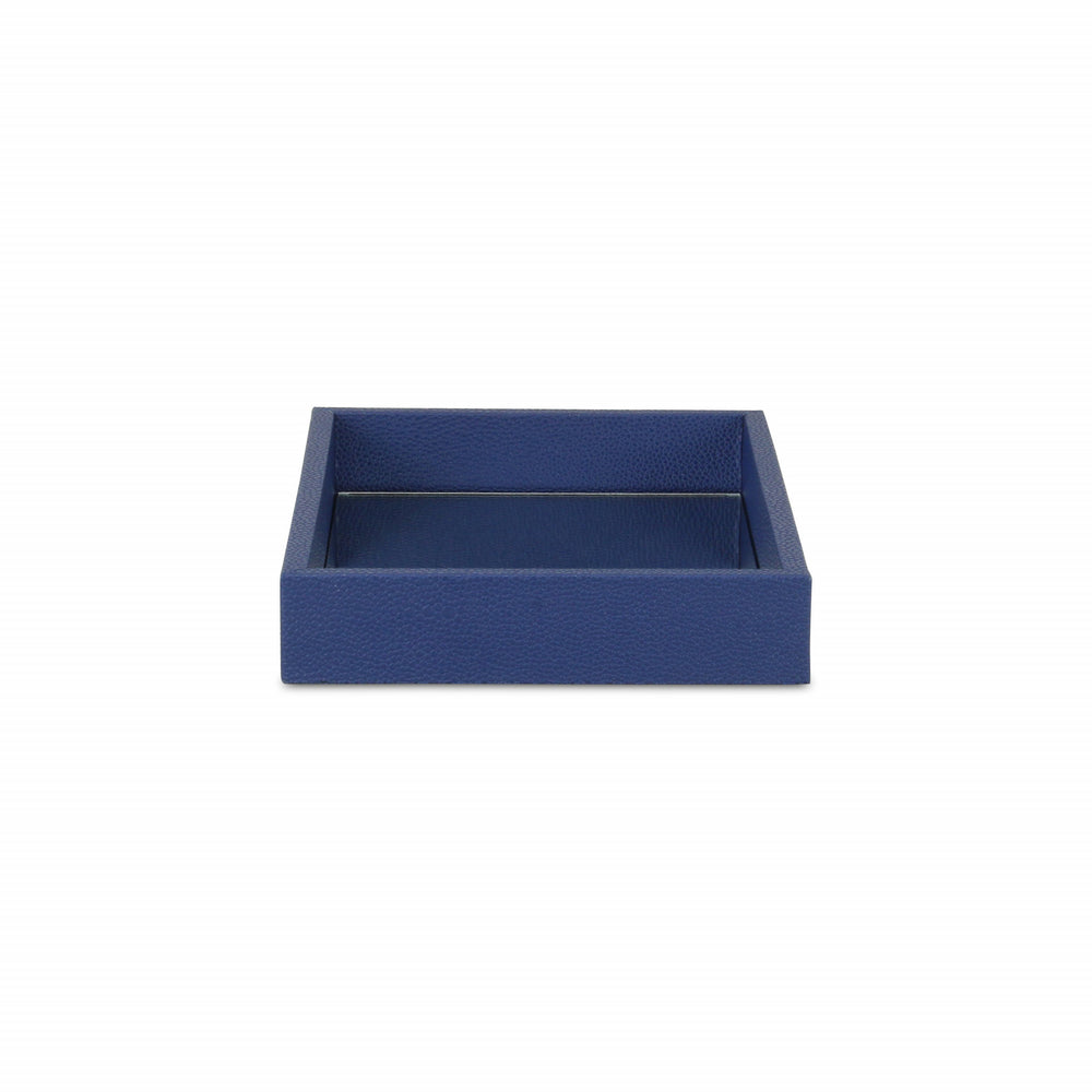 10" Navy Blue Rectangular Wood Handmade Tray - Homeroots - Flyclothing LLC