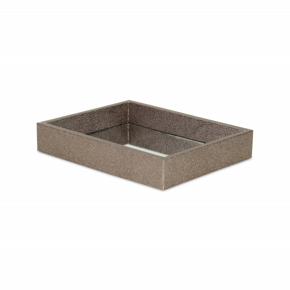 10" Gray Rectangular Wood Handmade Tray
