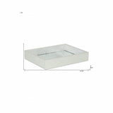 10" Silver Rectangular Wood Handmade Tray - Homeroots - Flyclothing LLC