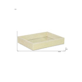 10" White and Gold Rectangular Wood Handmade Serving Tray - Homeroots - Flyclothing LLC