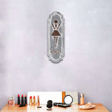 12" Rustic Gray Metal Womens Room Wall Decor - Homeroots - Flyclothing LLC