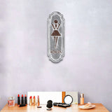 12" Rustic Gray Metal Womens Room Wall Decor - Homeroots - Flyclothing LLC