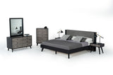 40" Black Ash Veneer Rectangle Wall Mounted Dresser Mirror Engineered Wood Framed - Homeroots - Flyclothing LLC