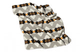 Gray Knitted Sherpa Geometric Reversable Throw - Homeroots