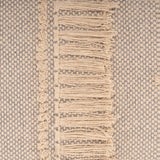 47" Cream And Black Leg Abstract Stripe and Dot Upholstery Bench - Homeroots - Flyclothing LLC