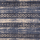 47" Blue And Cream Abstract Design Blue Leg Upholstered Bench - Homeroots - Flyclothing LLC