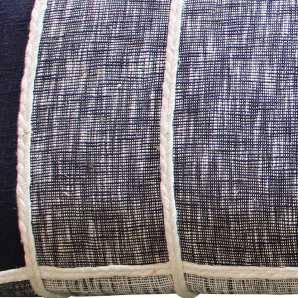 47" Blue And Gray Textural White Leg Upholstered Bench - Homeroots - Flyclothing LLC